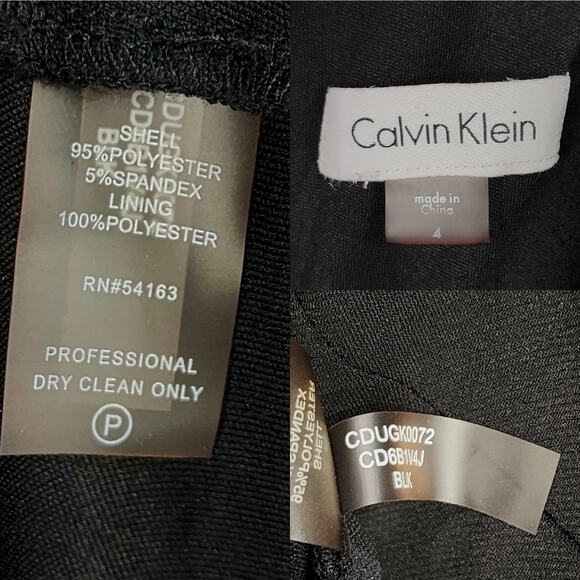 Calvin Klein Gown sz 4 Women Maxi Dress Black Off Shoulder Fit‎ & Flare Trumpet - Picture 9 of 11